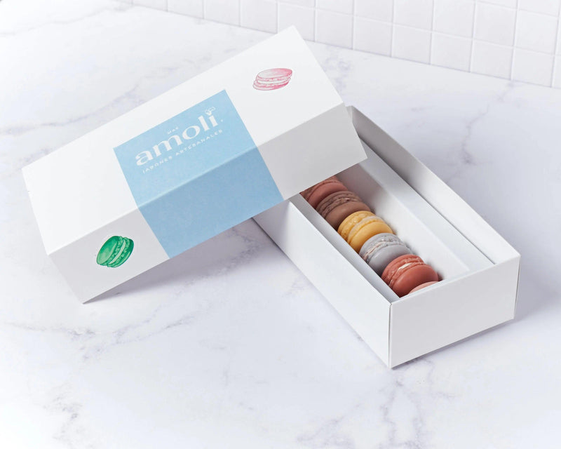 Caja de Macarrones - Mar Amoli Jabones Artesanales Mexicanos Libres de Tóxicos Veganos y Ecológicos