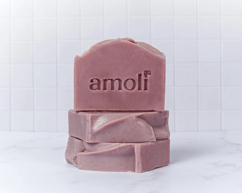 Jabón de Barro Morado y Lavanda - Mar Amoli Jabones Artesanales Mexicanos Libres de Tóxicos Veganos y Ecológicos