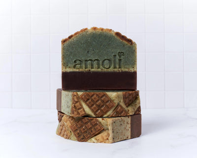 Jabón de Chocolate y Menta - Mar Amoli Jabones Artesanales Mexicanos Libres de Tóxicos Veganos y Ecológicos