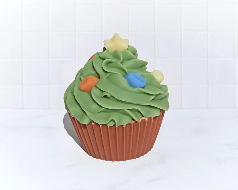 Jabón de Cupcake Navideño - Mar Amoli Jabones Artesanales Mexicanos Libres de Tóxicos Veganos y Ecológicos