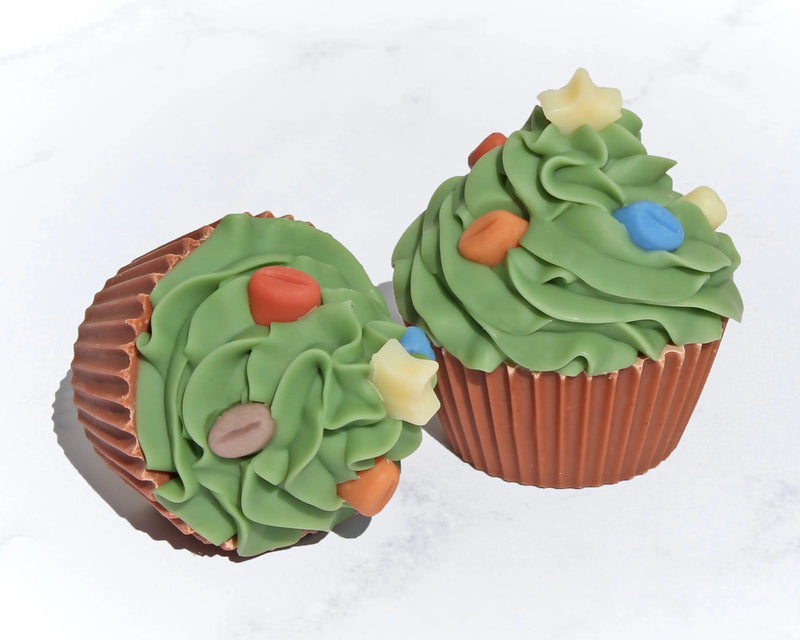 Jabón de Cupcake Navideño - Mar Amoli Jabones Artesanales Mexicanos Libres de Tóxicos Veganos y Ecológicos