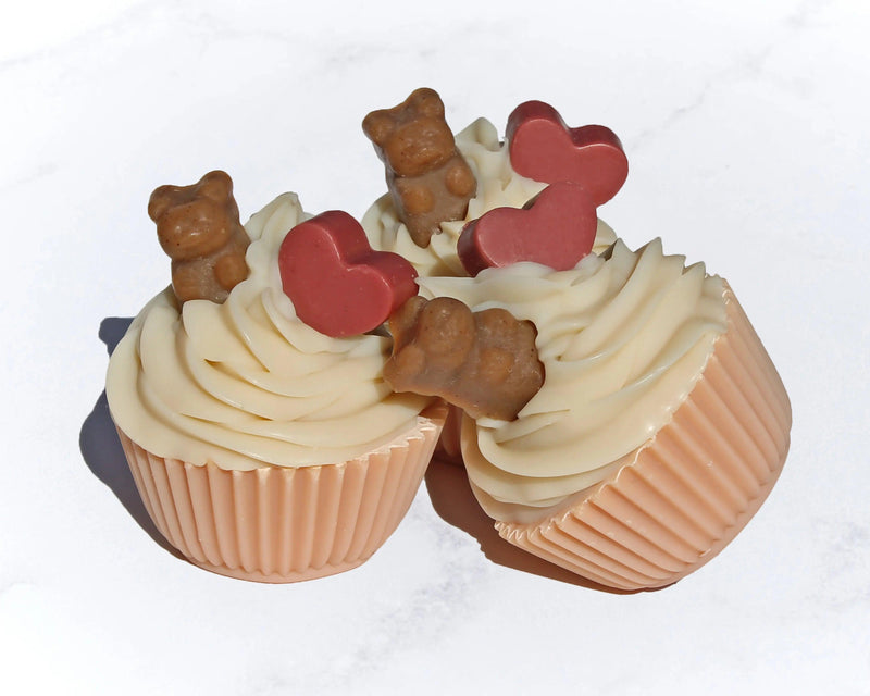 Jabón de Cupcake San Valentín - Mar Amoli Jabones Artesanales Mexicanos Libres de Tóxicos Veganos y Ecológicos
